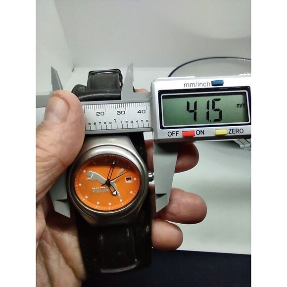 Puma PM550 Orange Face W/ Date Vintage Watch - Picture 5 of 8